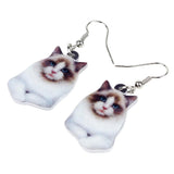 Elegant Siamese Cat Earrings Cat Design Accessories Pet Clever 