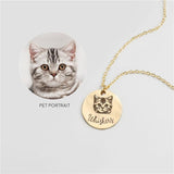Engraved Disc Pet Necklace Pendant Necklaces Pet Clever 
