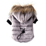 Fantastic Pet Coat Winter with Soft Fur Hood Clothes Pet Clever Gray XS 