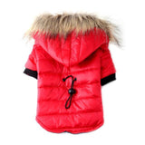 Fantastic Pet Coat Winter with Soft Fur Hood Clothes Pet Clever Red XS 