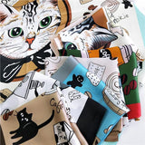 Fashionable Cat Print Scarf Cat Design Accessories Pet Clever 