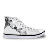 Fashionable High Top Women 3D Dog Print Shoes Dog Design Footwear Pet Clever 2 