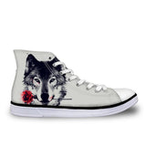 Fashionable High Top Women 3D Dog Print Shoes Dog Design Footwear Pet Clever 11 