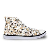 Fashionable High Top Women 3D Dog Print Shoes Dog Design Footwear Pet Clever 9 