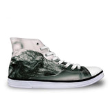 Fashionable High Top Women 3D Dog Print Shoes Dog Design Footwear Pet Clever 5 
