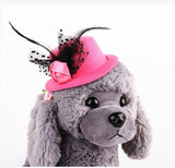 Feather Prince Style Hat For Pets Hats Pet Clever Pink 
