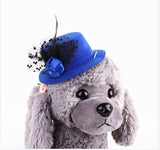 Feather Prince Style Hat For Pets Hats Pet Clever Blue 