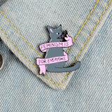 Feminism Is For Everyone Cat Pin Cat Design Accessories Pet Clever 