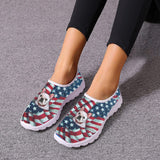 Flag Frenchie Flats: American Flag French Bulldog Casual Slip-Ons Pet Clever 