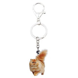 Fluffy Cat Keychain Cat Design Accessories Pet Clever 