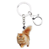 Fluffy Cat Keychain Cat Design Accessories Pet Clever 