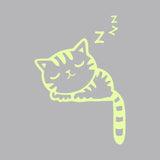 Fluorescent Cat Wall Sticker Cat Design Accessories Pet Clever B 