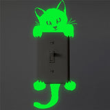 Fluorescent Cat Wall Sticker Cat Design Accessories Pet Clever 