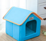 Foldable Bed With Mat Pet House Dog Beds & Blankets Pet Clever Blue S 