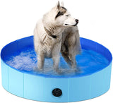 Foldable Leakproof Bathing Tub Indoor & Outdoor for Dogs Toys Pet Clever 32" x 8" Inch 