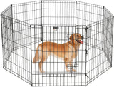 Foldable Metal Pet Exercise Playpen Indoor/Outdoor Enclosure with Gate for Dogs Dog Toys Pet Clever 30" x 24" Panels 