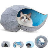Foldable Pet Cave Dog Beds & Blankets Pet Clever Blue 