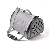 Foldable Pet Travel Handbag Dog Carrier & Travel Pet Clever Gray 
