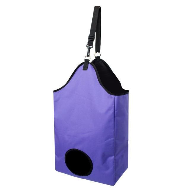 Foldable Slow Feeding Horse Hay Bag Horse Feeding Equipment Pet Clever Purple 
