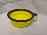 Foldable Travel Pet Feeding Dish Dog Bowls & Feeders Pet Clever Yellow S 