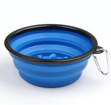 Food Treats Pet Toys Feeder Dog Bowls & Feeders Pet Clever Foldable Bowl Blue 