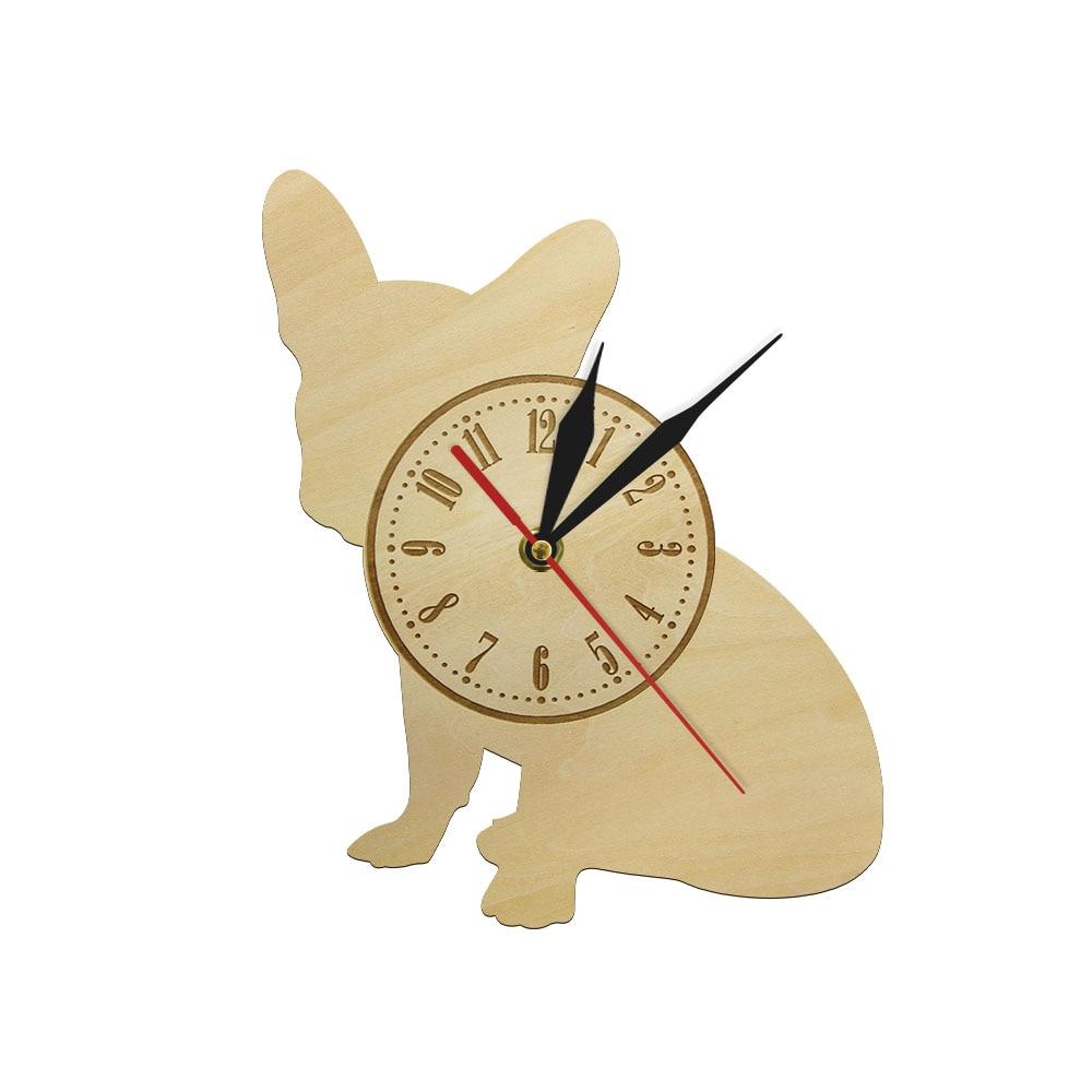French Bulldog 3D Wall Clock Dog Design Accessories Pet Clever 