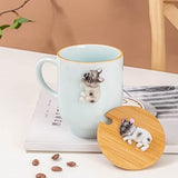 Frenchie Bulldog Gifts Mug with Bamboo Lid Other Pets Design Mugs Pet Clever 