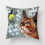 Funny Cat Designs Cushion Cover Cat Design Pillows Pet Clever F 