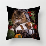 Funny Cat Designs Cushion Cover Cat Design Pillows Pet Clever D 