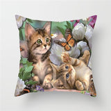 Funny Cat Designs Cushion Cover Cat Design Pillows Pet Clever N 