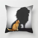 Funny Cat Designs Cushion Cover Cat Design Pillows Pet Clever J 