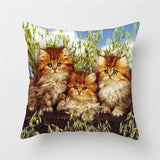 Funny Cat Designs Cushion Cover Cat Design Pillows Pet Clever G 