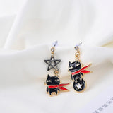 Funny Cat Ninja Earrings Cat Design Accessories Pet Clever 