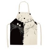Funny Cat Print Kitchen Apron Cat Design Accessories Pet Clever B 