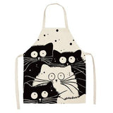Funny Cat Print Kitchen Apron Cat Design Accessories Pet Clever E 