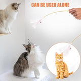 Funny Cat Stick Feather Wand Toy Cat Pet Clever 