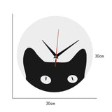 Funny Cat Wall Clock Home Decor Cats Pet Clever 