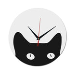 Funny Cat Wall Clock Home Decor Cats Pet Clever 