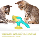 Funny Kitten Turntable Toy with Suction Cup Cat Toys Pet Clever 