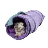 Funny Pet 2 Holes Tunnel Toy Cat Pet Clever Purple 