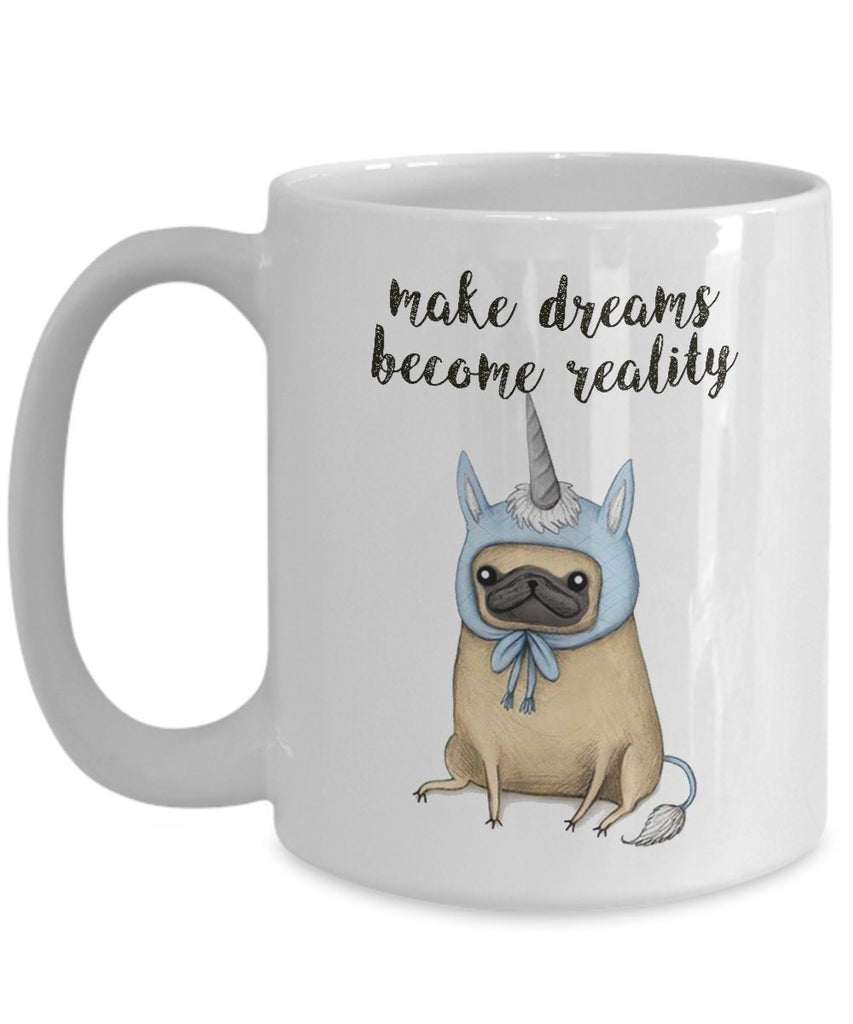 Funny Pug Dressed Unicorn Costume Mug Other Pets Design Mugs Pet Clever 
