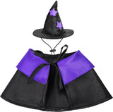 Funny Wizard Cat Clothes Cloak and Wizard Hat Cat Clothing Pet Clever 