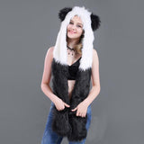 Fuzzy Fluffy Animal Design Mittens Gloves Plush Beanie Cat Design Accessories Pet Clever 2 