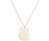 Ghost Cat Earrings Cat Design Accessories Pet Clever Gold-color 