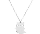 Ghost Cat Earrings Cat Design Accessories Pet Clever Silver Plated 