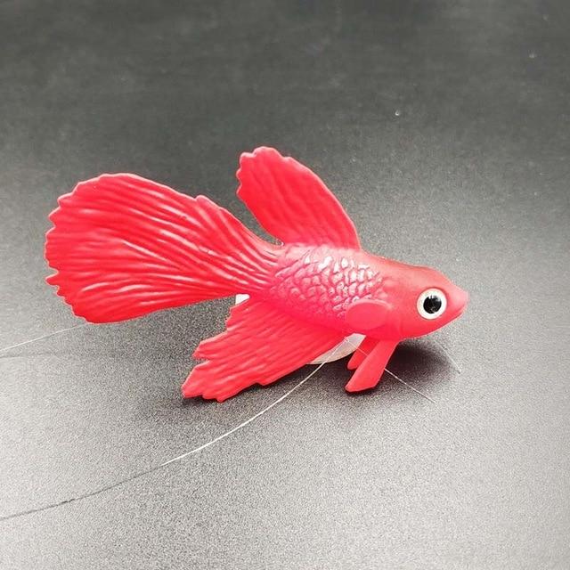 Gold Fish Aquarium Decoration Pet Clever 1pc Fightfish Red 
