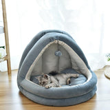 Half-Closed Shape Pet House Dog Beds & Blankets Pet Clever S Navy 