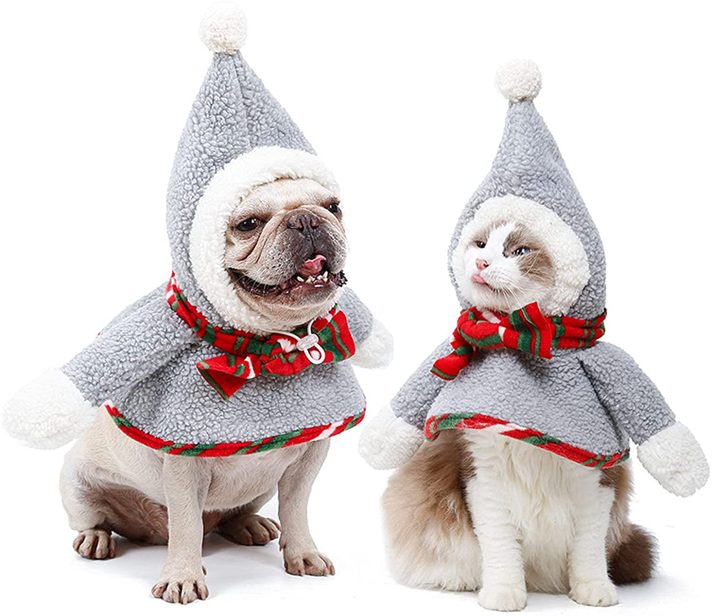 Halloween Cute Snow Dolls Cosplay Dress Polar Fleece Dog Clothing Pet Clever 