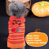 Halloween Dog Sweater Stripe Knitted Pet Clothes Dog Clothing Pet Clever 