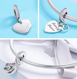 Heart Shape with Cat Dangle Bracelet Charm Cat Design Accessories Pet Clever 